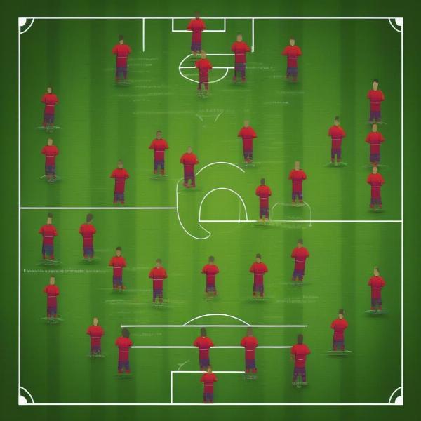 Tactical display of Venezuela U-17 football team showing team positioning and movement on field