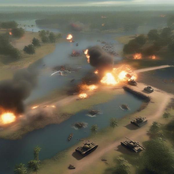 Vietnam war battlefield landscape game screenshot