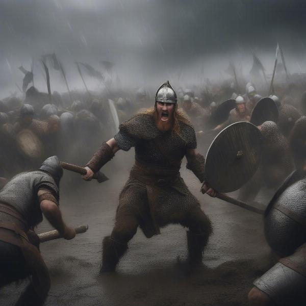 vikings battle scene intensity