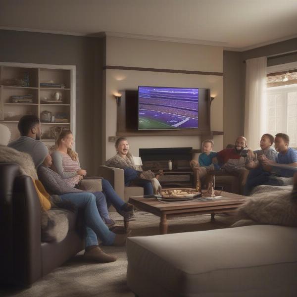 watching vikings game on television