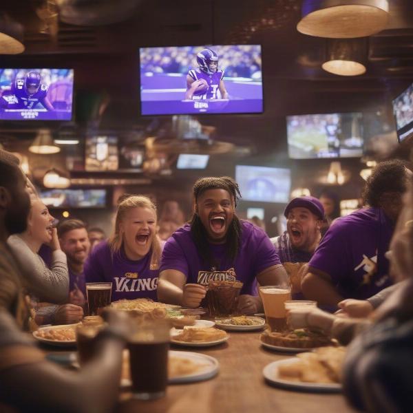 Watch Vikings game at sports bar