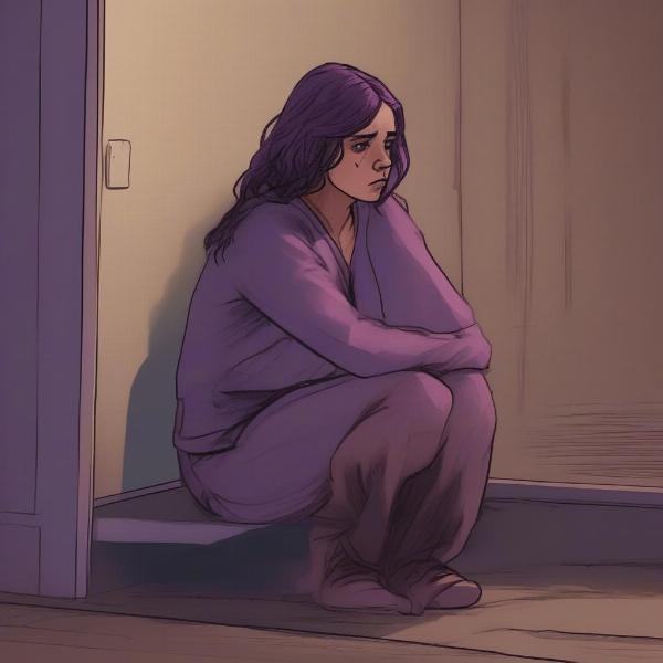 Violet's sadness broken toys