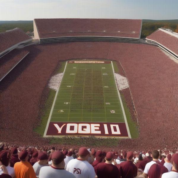 excited virginia tech football fans