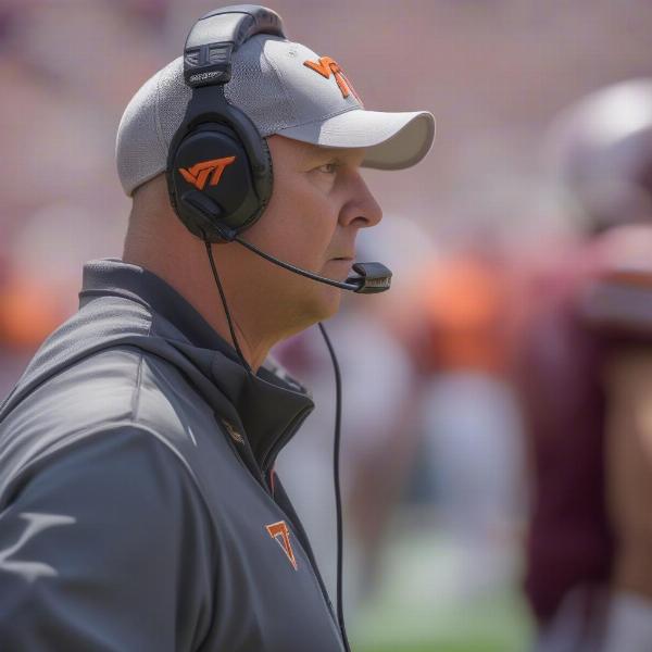 virginia tech coach during spring game