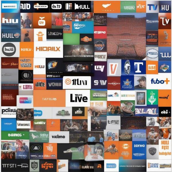 variety of streaming service logos for vols game