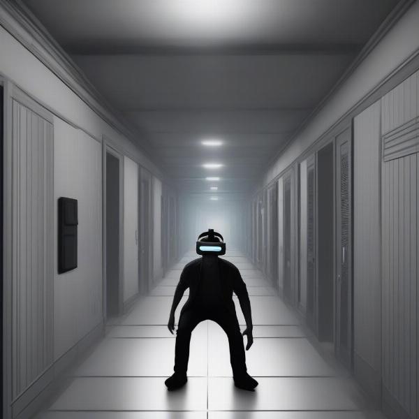 VR horror experience scene
