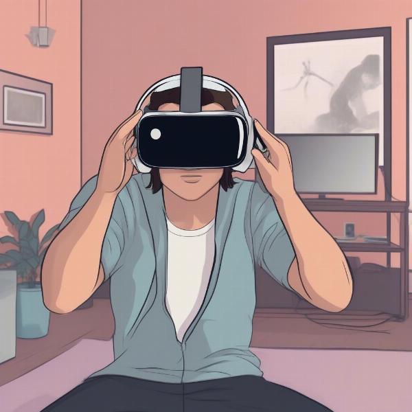 Adjusting VR Headset