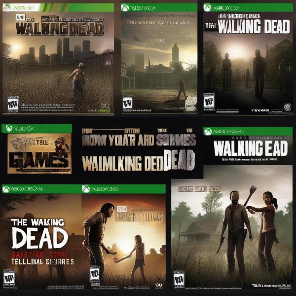 The cover of The Walking Dead Xbox 360 game collection, including all the titles