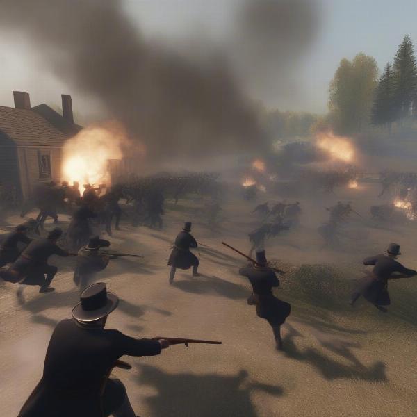Civil War battle in War of Rights game