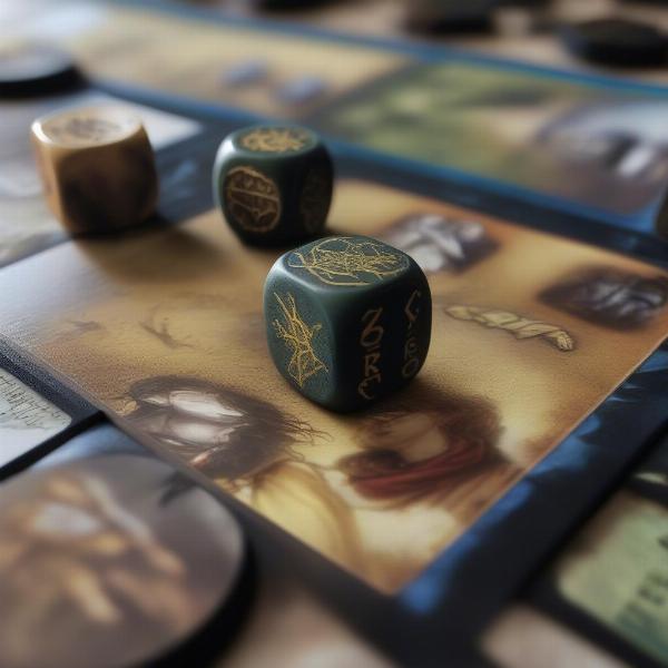 the war of the ring board game cards dice