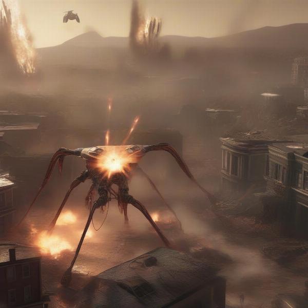 Tripods destroying earth xbox game