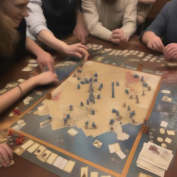 gameplay scene of war and peace board game