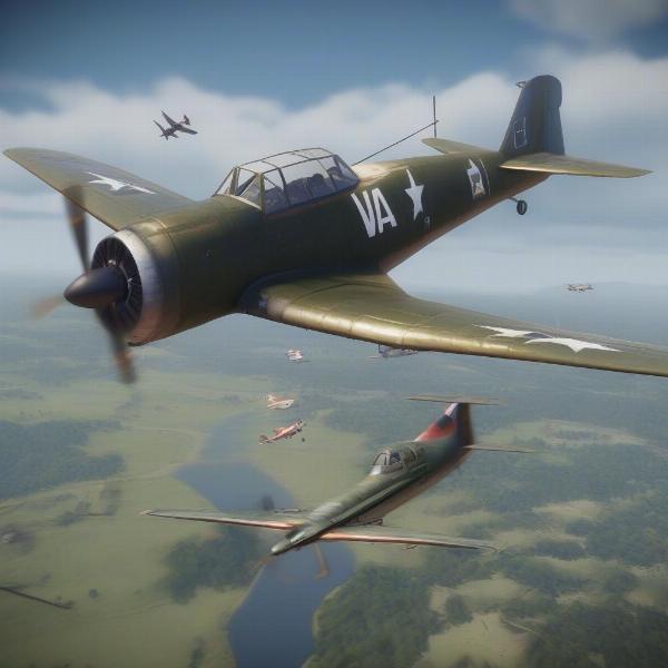 War-thunder-xbox-series-historical-plane-in-battle