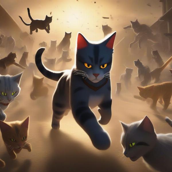 Warrior cat Roblox game clan battle