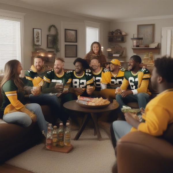 packers game watch party friends