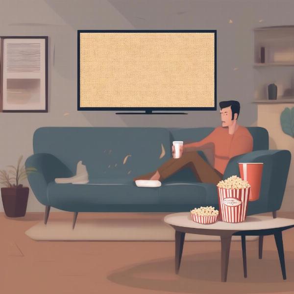 person-watching-war-movie-on-tv-at-home