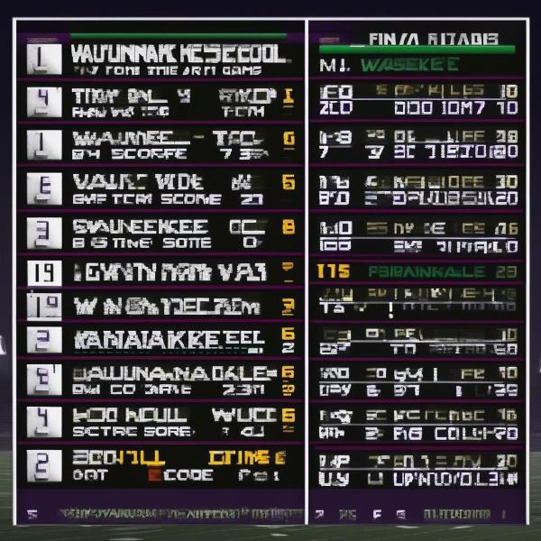 waunakee football scoreboard showing final score