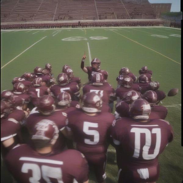 Wheeling Central football game team strategy analysis with players and coaches