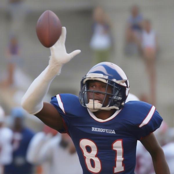 wide receiver catching pass