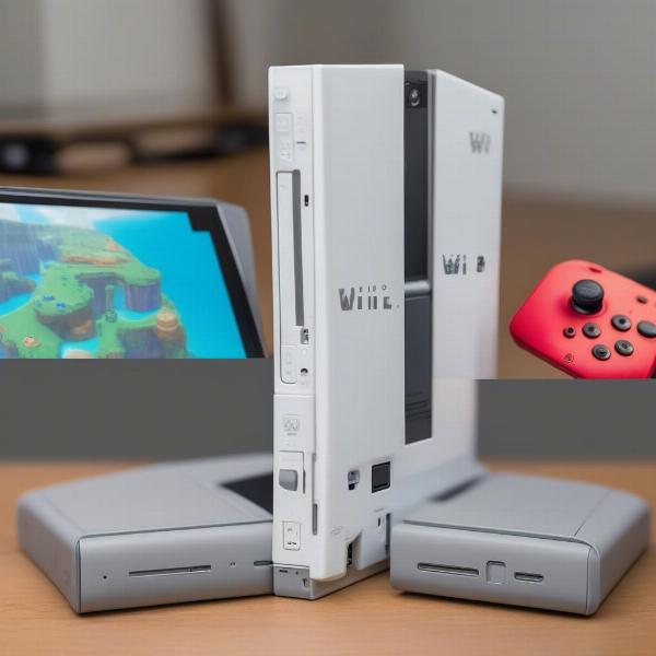Wii and Switch consoles side by side