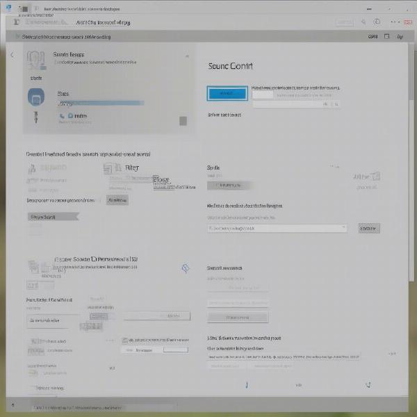 Windows Sound Settings showing options for input and output devices