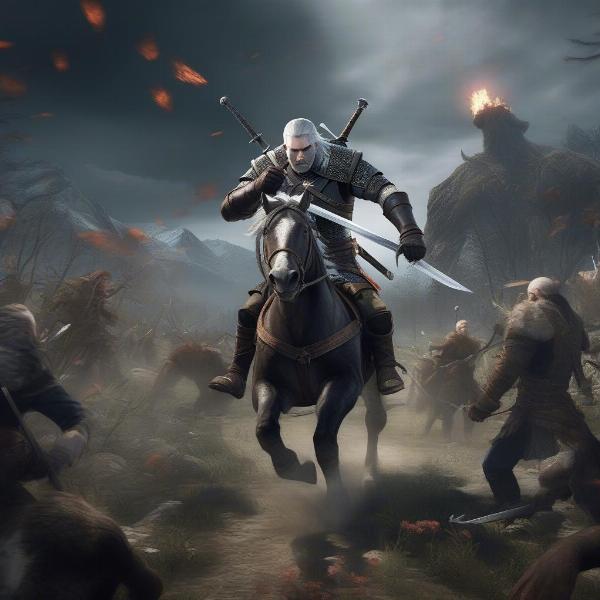 Geralt-of-Rivia-in-Witcher-3-Wild-Hunt-combat-scene