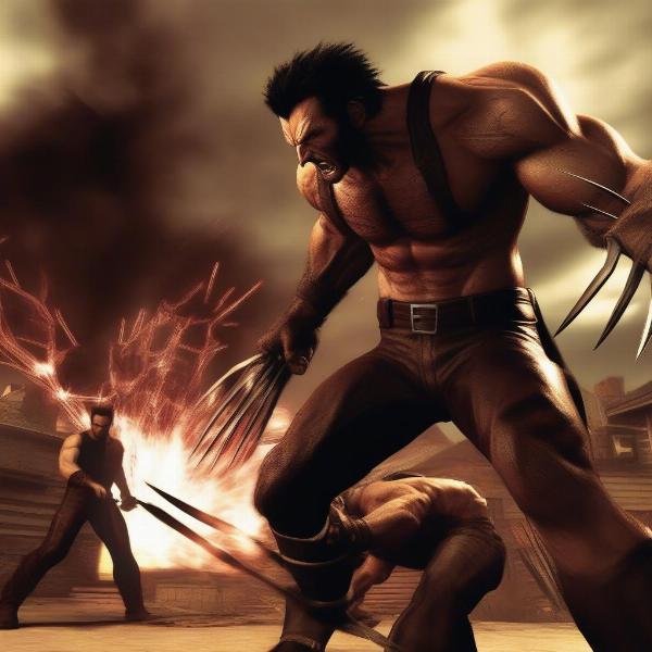 Wolverine Origins Xbox combat scene