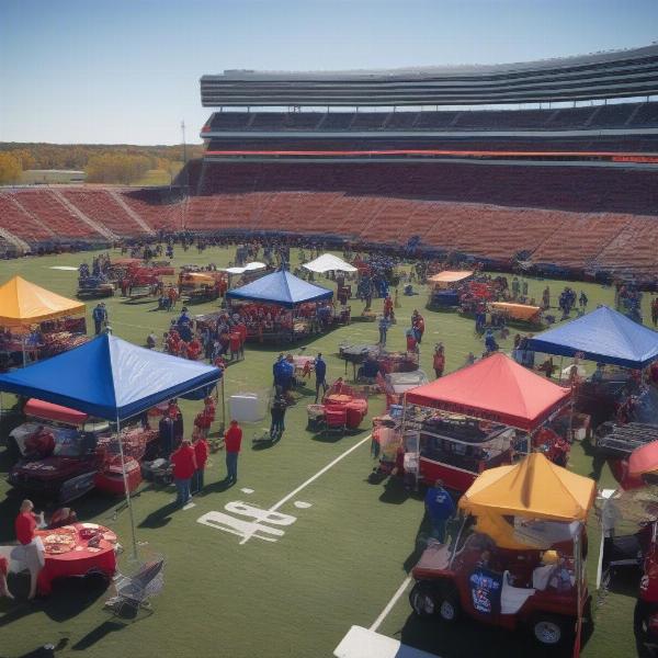 Woodland Hills football game tailgate party