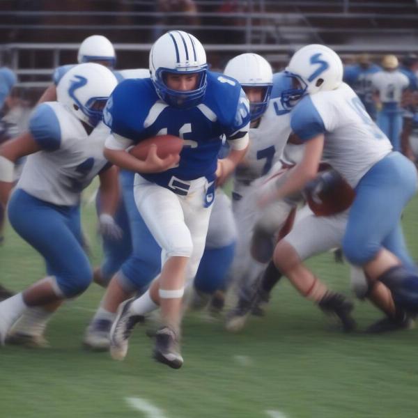 woods cross player in action
