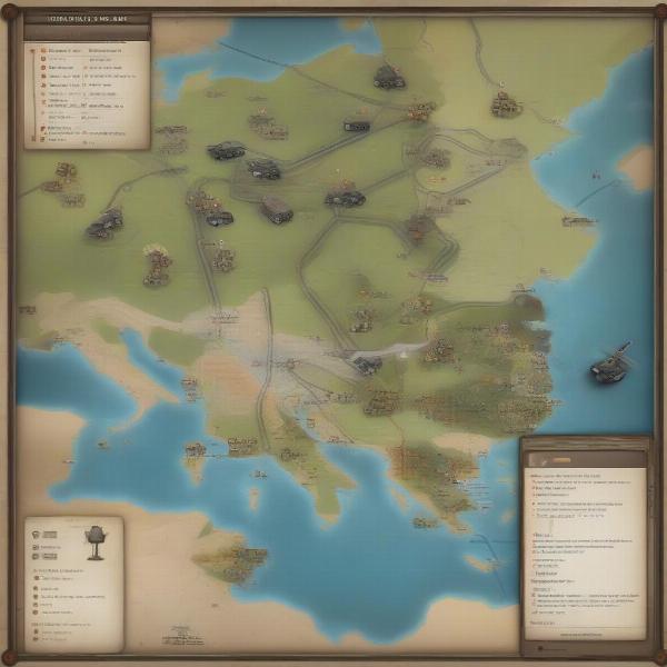 World War 2 Strategy Map Interface