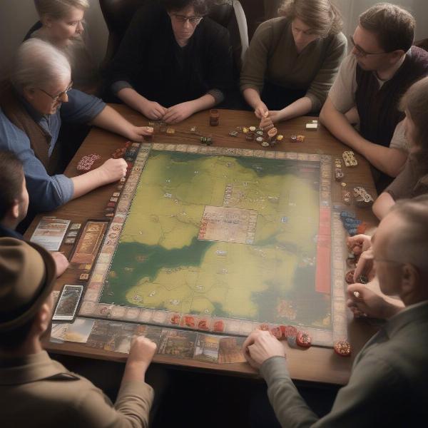 a-group-of-people-playing-a-first-world-war-board-game