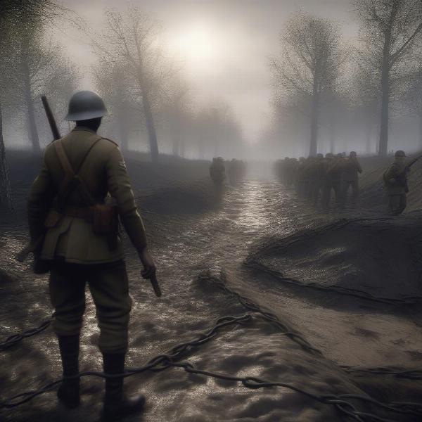 world war one game trench warfare