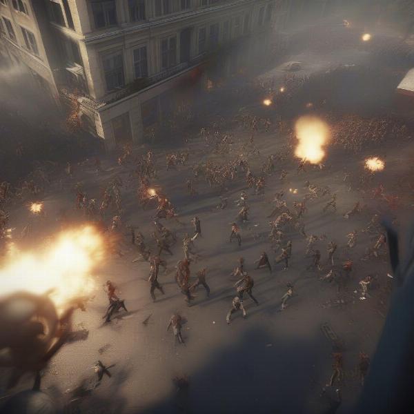 World War Z Horde Battle Action