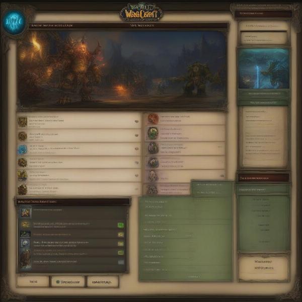 wow war games setup interface