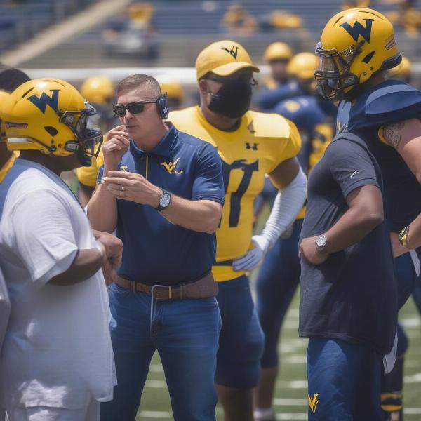 WVU Football Spring Game Sideline