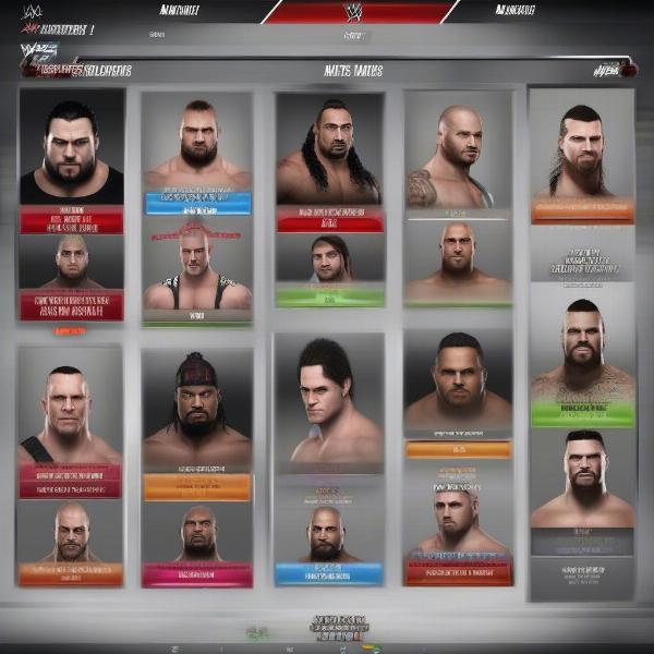 WWE 2K15 Match Selection Screen on Xbox 360