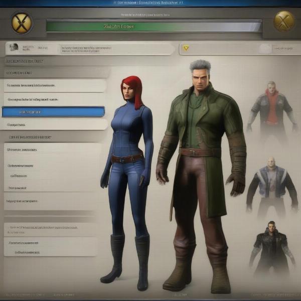 X-Men Destiny character creation screen showing diverse power options