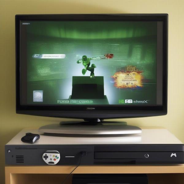 xbox 360 console in use