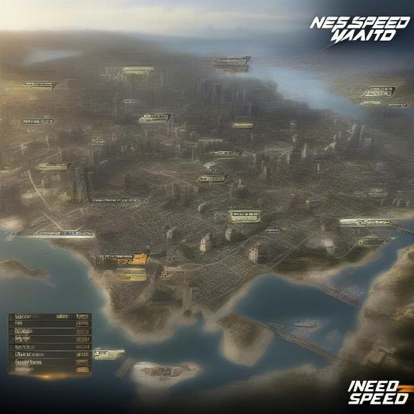 Need for Speed Most Wanted Xbox 360 open world map