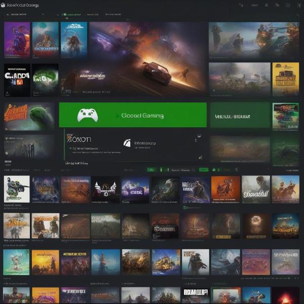 Xbox Cloud Gaming Interface Screen