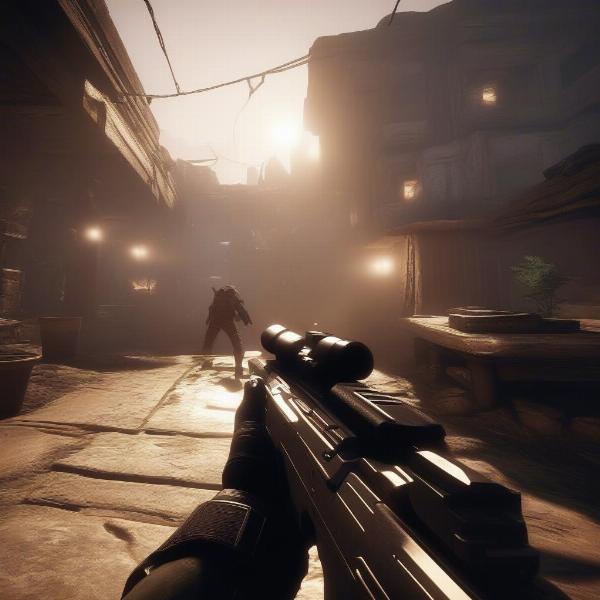 xbox fps dramatic scene with characters