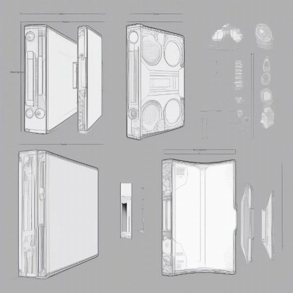 xbox game case layout structure