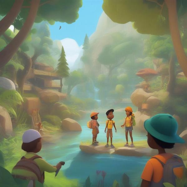 Environmental quest adventure in a kids Xbox game