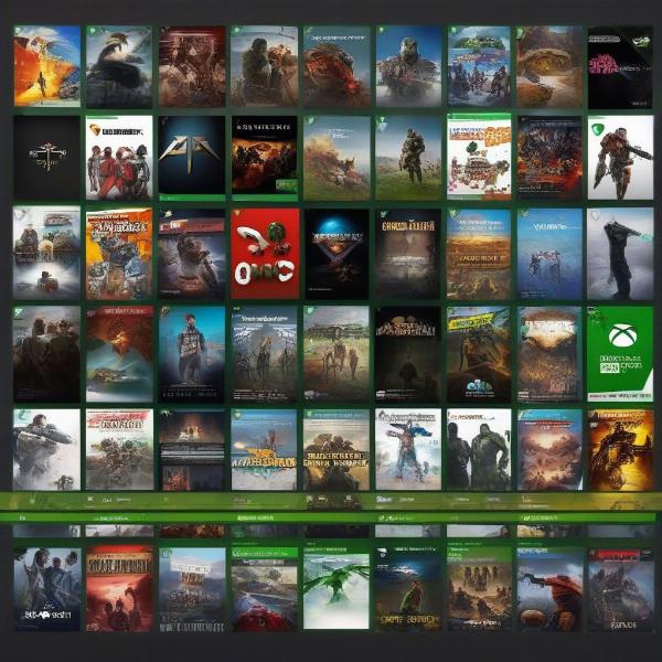 xbox game pass logo and game library graphic