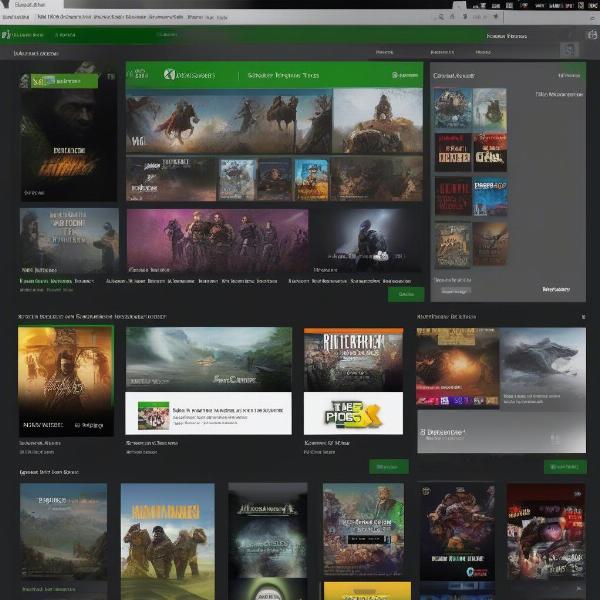 xbox game pass pc library with game covers