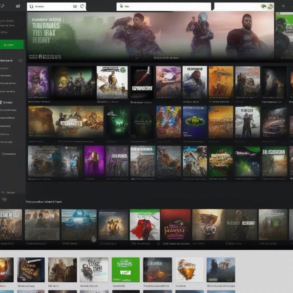 xbox game pass pc library with different games