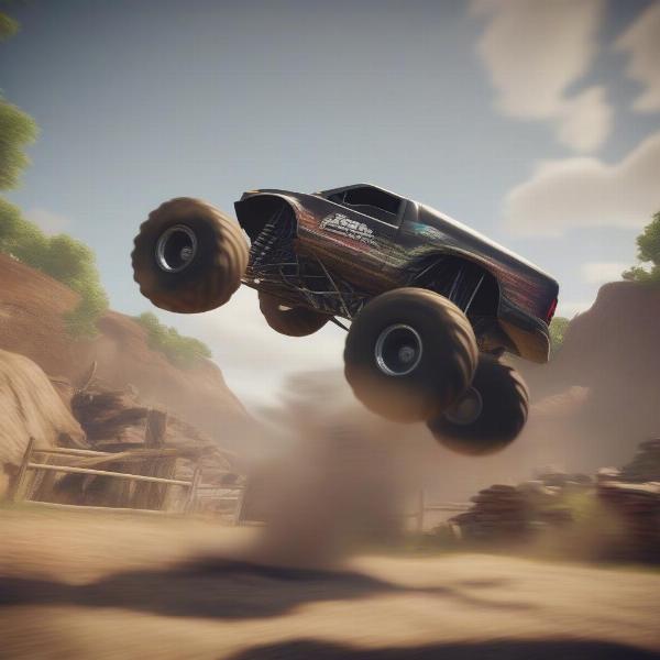 Xbox off road game showing fast action