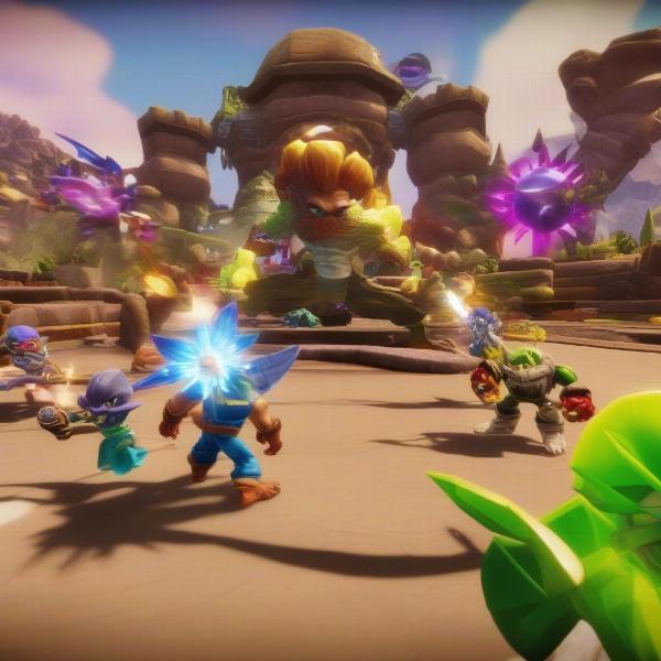 xbox one skylander imaginators gameplay combat scene