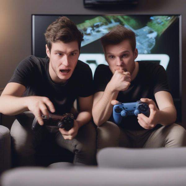 two players playing xbox one games