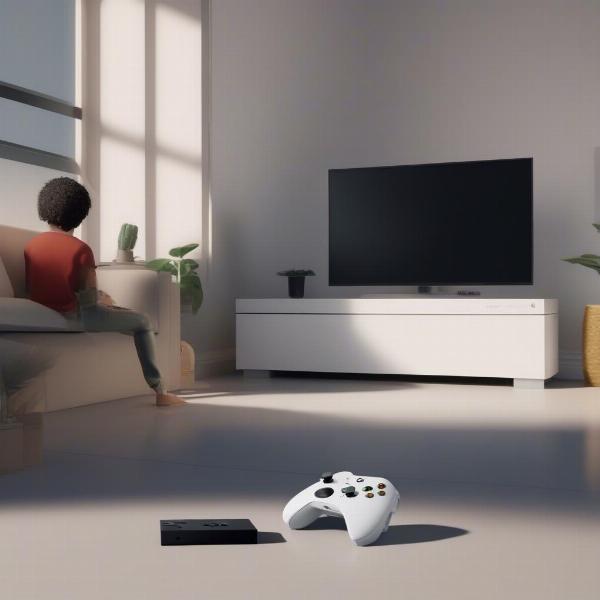 xbox series s console and gaming setup